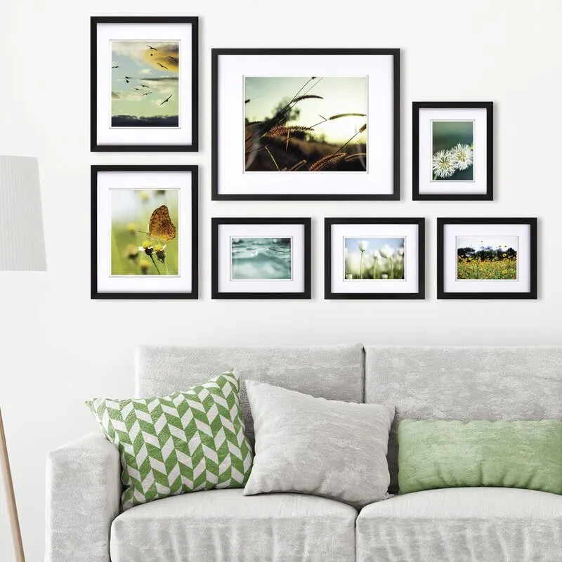 Mistates 7 Piece Matte Wood Gallery Wall Frame Set (Set of 7)