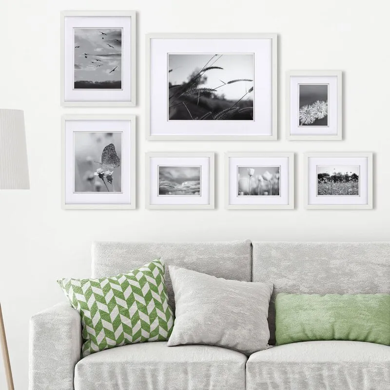 Mistates 7 Piece Matte Wood Gallery Wall Frame Set (Set of 7)