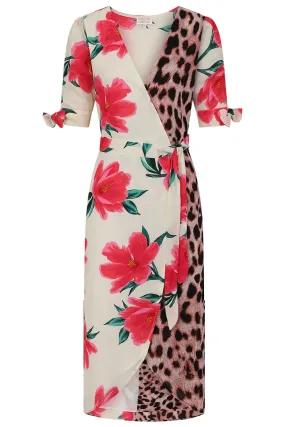 Olivera Midi Dress in Cream Base Tulip Mix