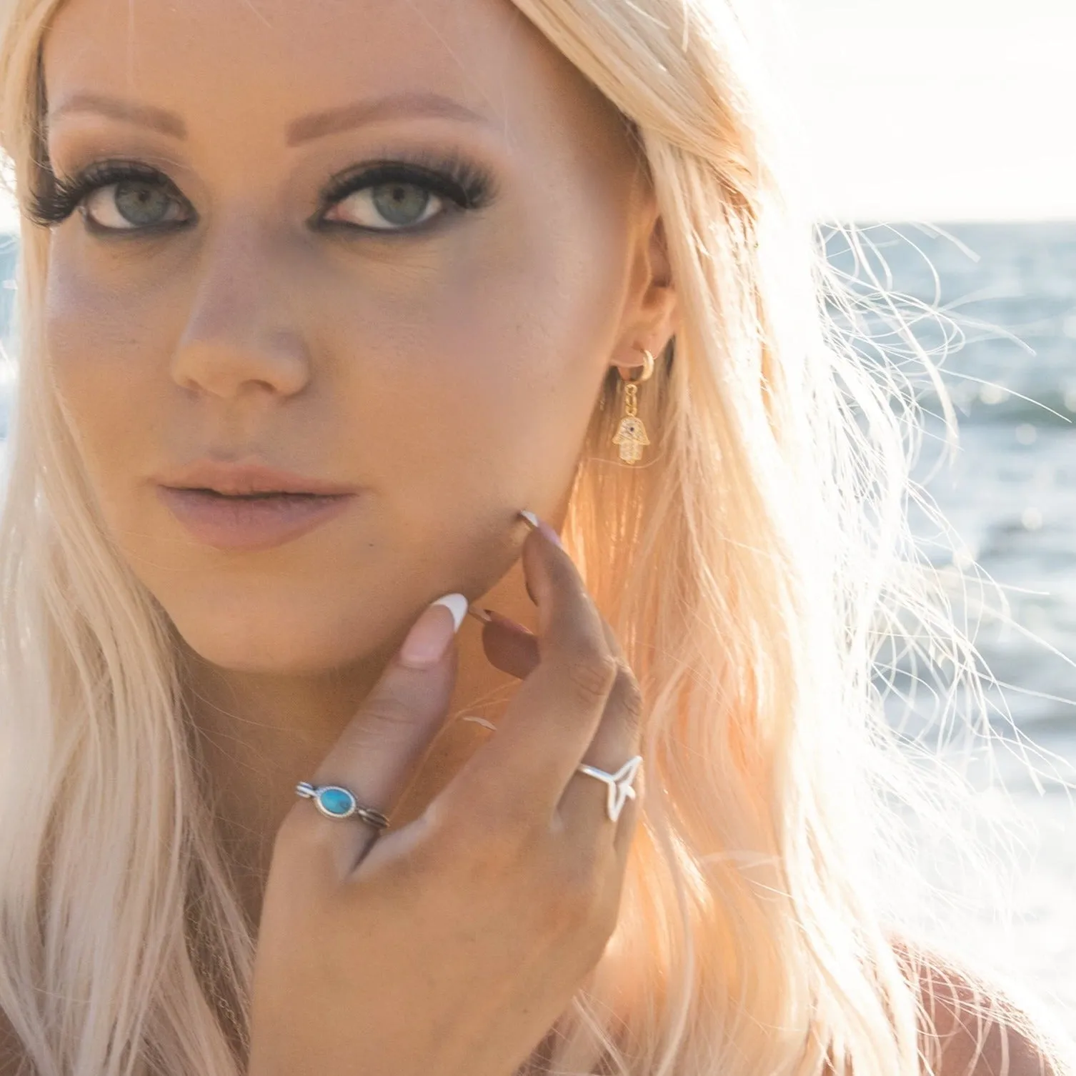 Praya | Adjustable Solid Sterling Silver Whale/Mermaid Tail Ring