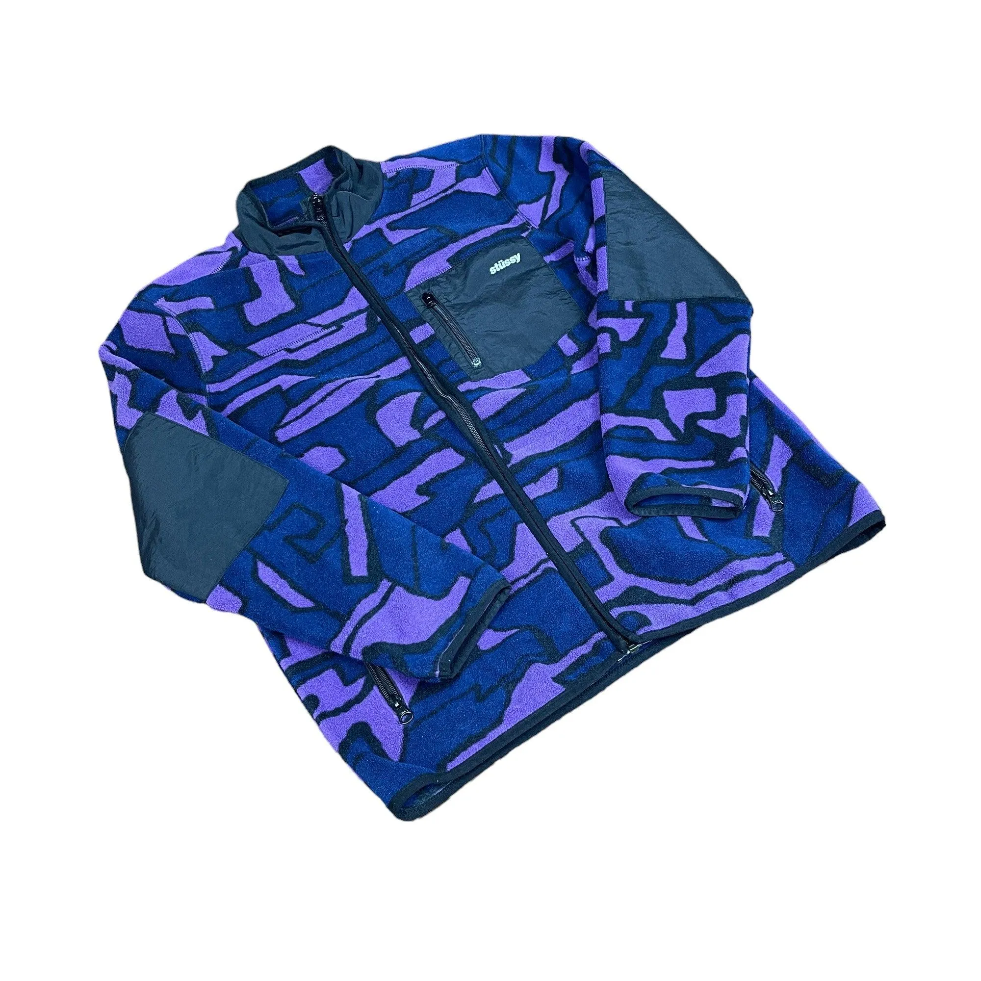 Purple   Black Stussy Fleece - Medium