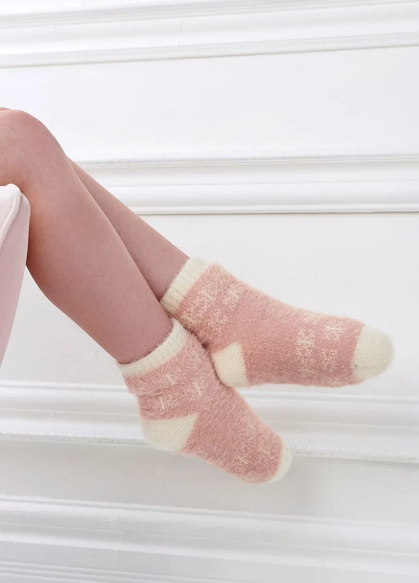 "Eyelash Snowflake" Sock Fully Lined with Sherpa by Charlie Paige - Medium - SALE