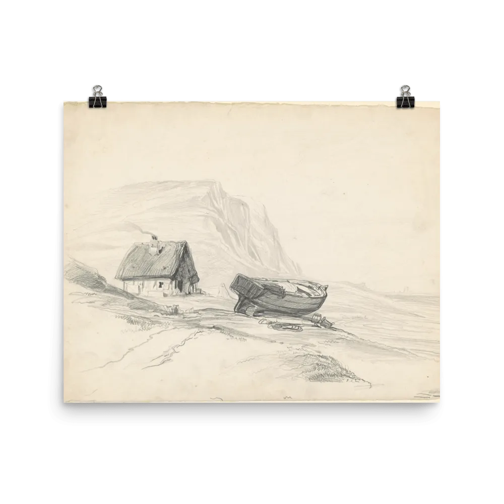 "House and Boat" Art Print