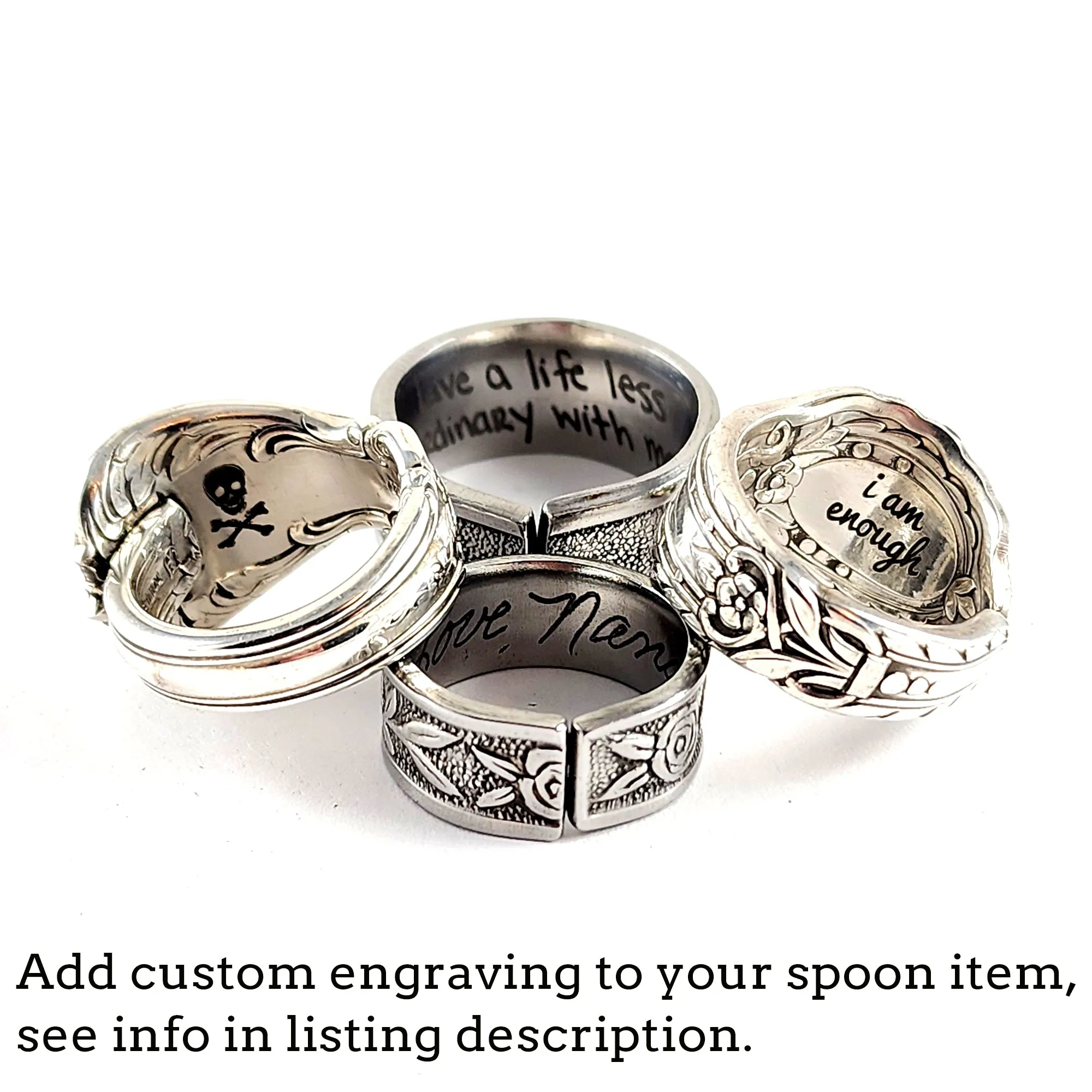 Rolex Tree Interlaken Stainless Steel Spoon Ring