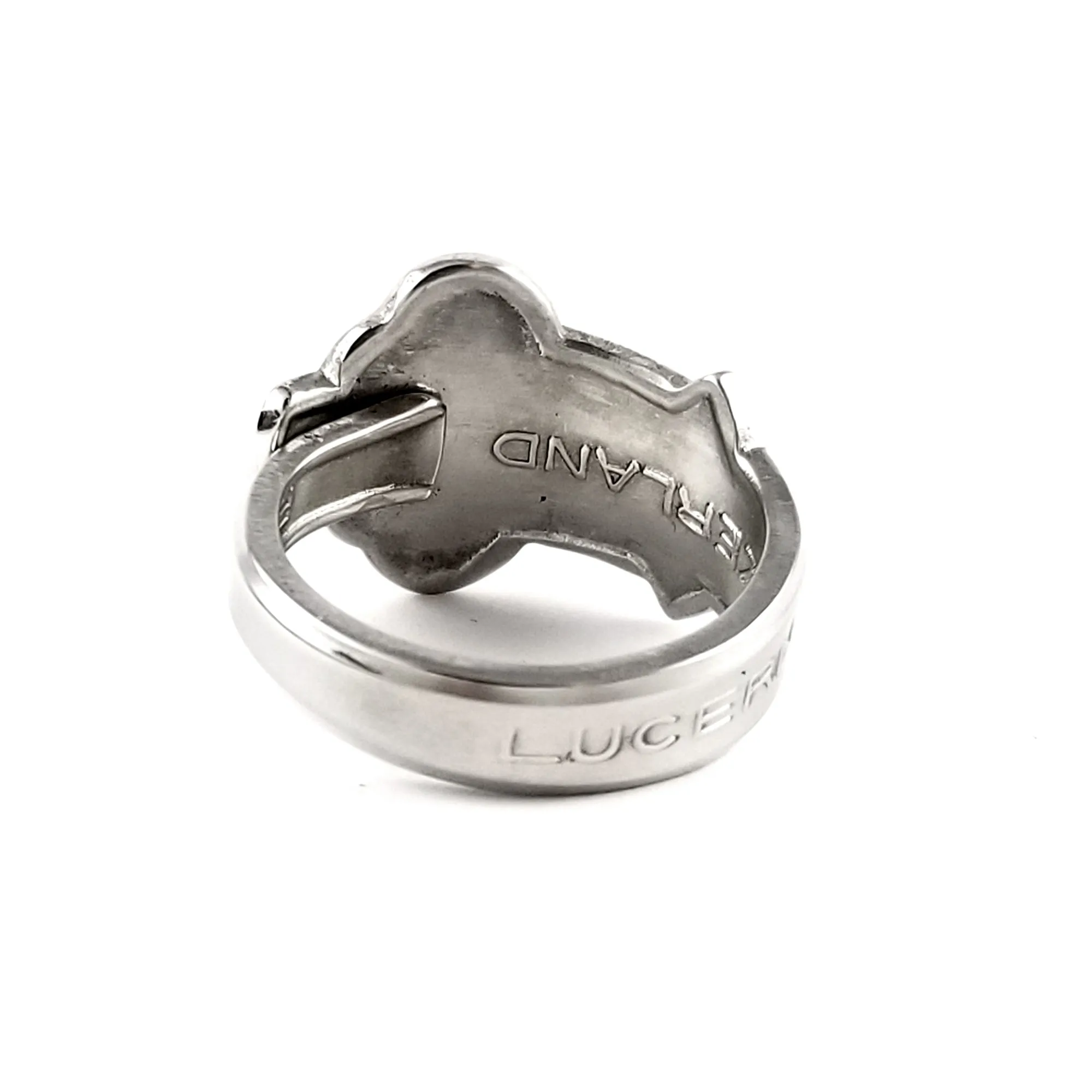Rolex Tree Lucerne Stainless Steel Spoon Ring