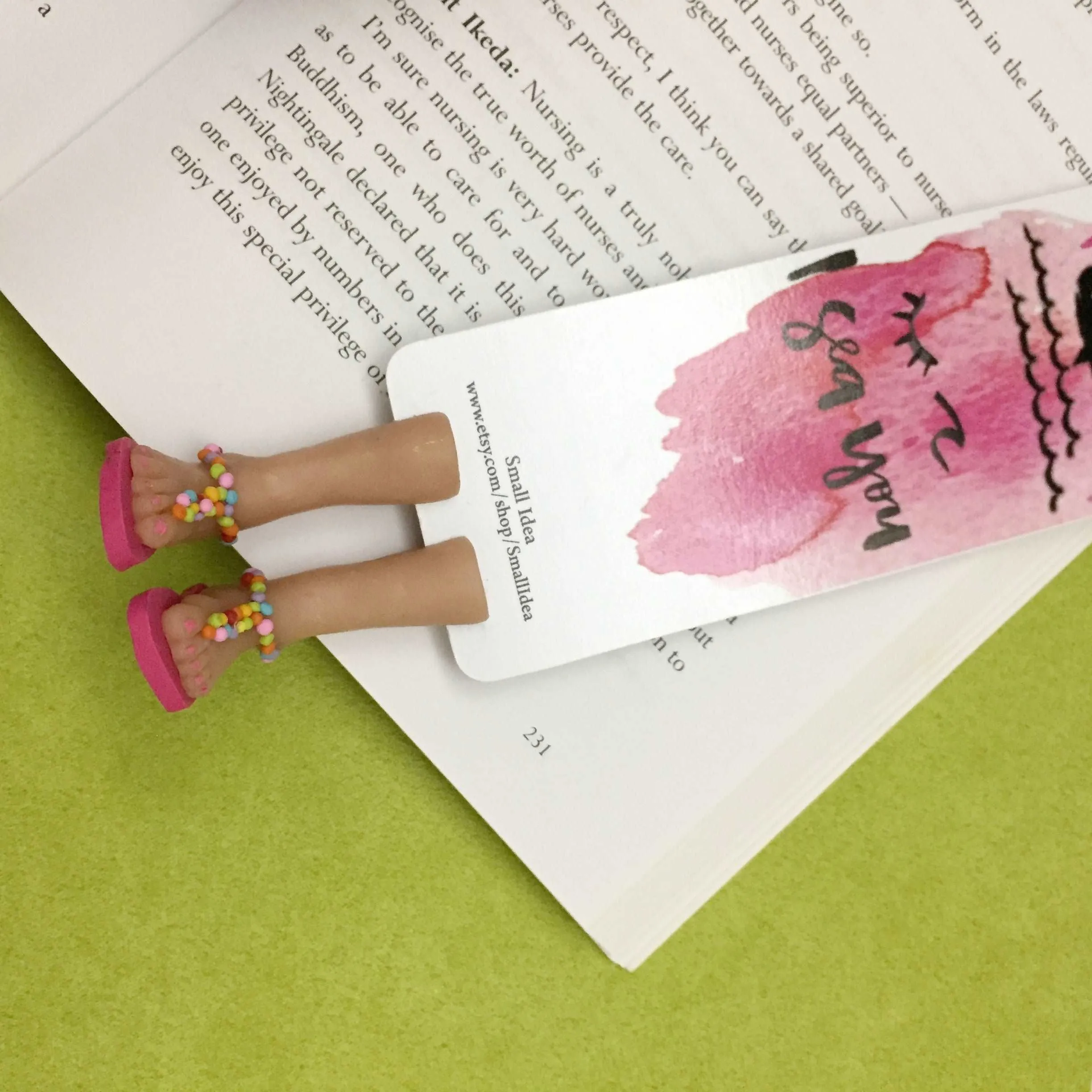 Sea Lover Handmade Miniature Leggy Bookmark