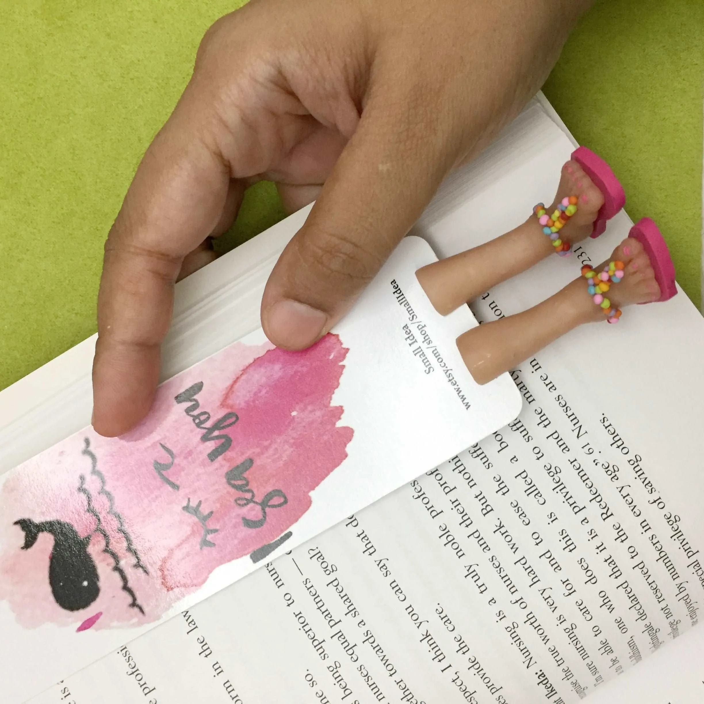 Sea Lover Handmade Miniature Leggy Bookmark